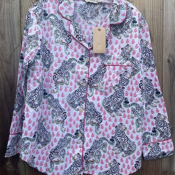 Anthropologie Printfresh pajamas set Tiger Queen. Sz Small New with tags - Picture 6 of 11